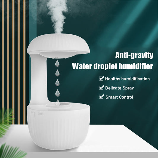Anti-Gravity Air Humidifier – Mute Countercurrent Cool Mist Maker with Levitating Water Drops