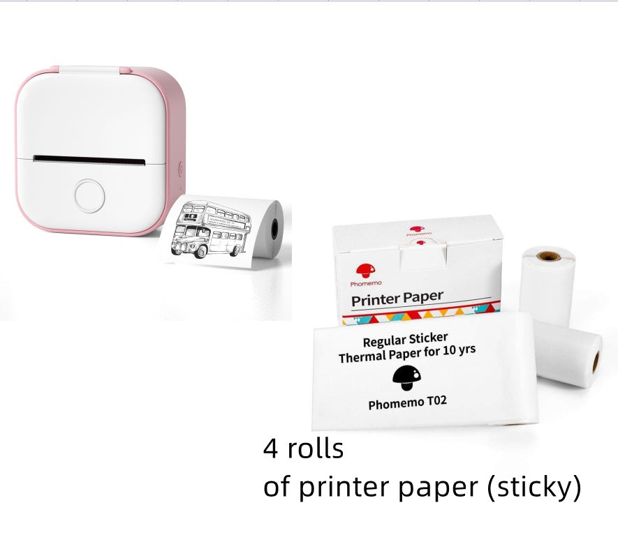 Portable Bluetooth Mini Thermal Printer – Wireless Label & Photo Printer