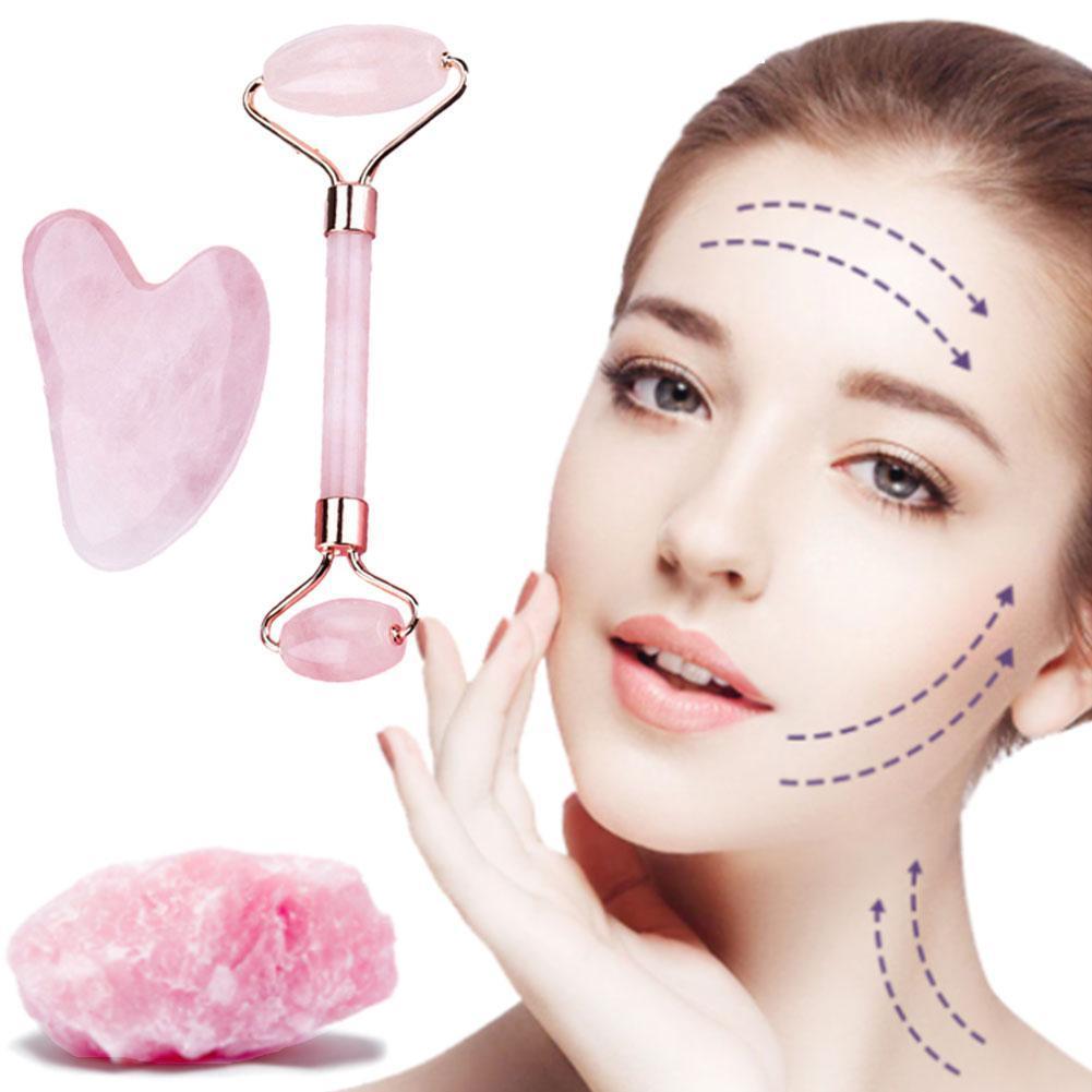 Premium Gua Sha Facial Roller Set – Face Lift, Wrinkle Reduction & Skin Brightening Tool