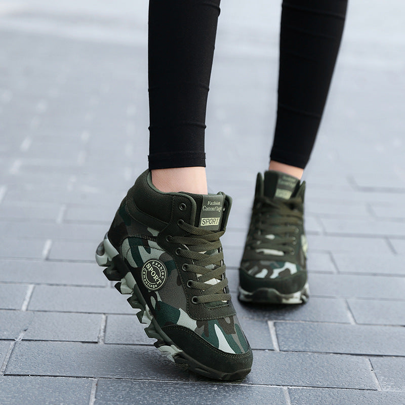 Women's Casual Camouflage Sneakers – Height Boosting Comfortable Fashion Shoes