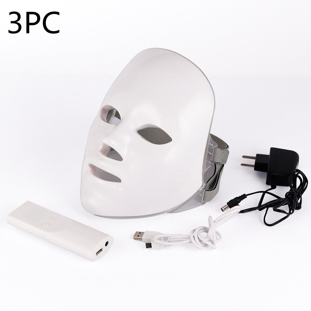 7-Color Photon LED Beauty Mask – 330 LEDs, 10 Intensity Levels & Timer | Professional Skin Rejuvenation Device