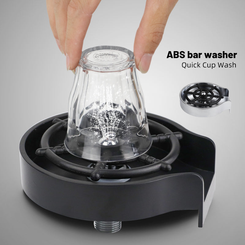 Bar Counter Cup Washer Sink – High Pressure Automatic Faucet Glass Rinser for Coffee Pitcher & Cups