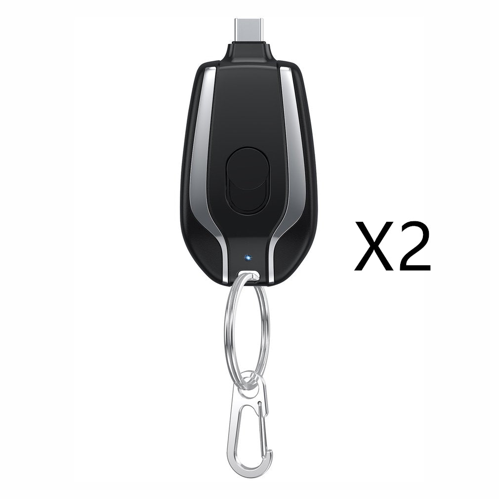 Mini Emergency Power Pod Keychain – 1500mAh Type-C Backup Charger