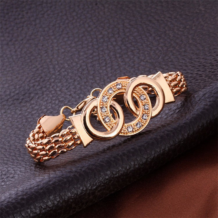 Elegant Fashion Jewelry Set – Rhinestone Necklace, Earrings, Bracelet & Ring