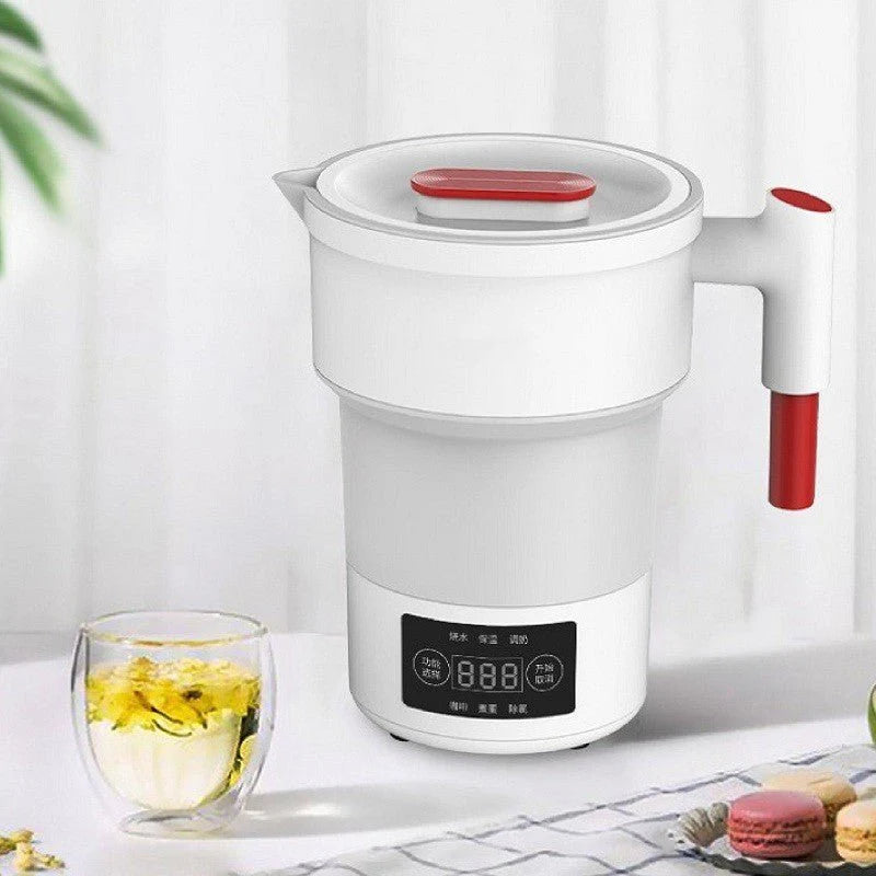 Mini Portable Travel Silicone Electric Kettle – Foldable Water Boiler with Smart Temperature Control for Travel & Camping (600ml)