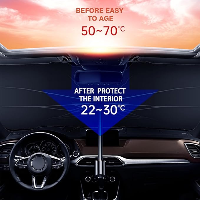 Car Windshield Sun Umbrella - UV Protection | Fast Delivery UAE & KSA