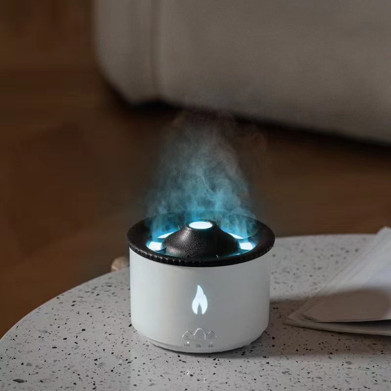 Ultrasonic Volcano Aroma Diffuser – Jellyfish Flame Essential Oil Humidifier for Home & Bedroom
