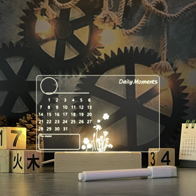 Creative LED Note Board Night Light – USB Message Board Lamp with Pen for Bedroom & Gift Decor
