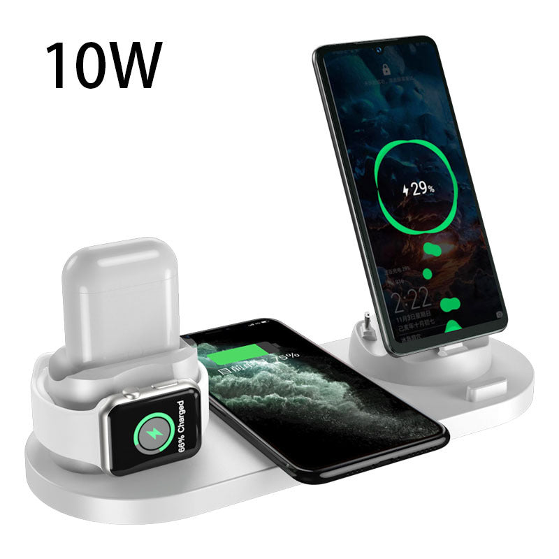 6-in-1 Wireless Fast Charging Dock Station – iPhone, Watch & AirPods Charger
