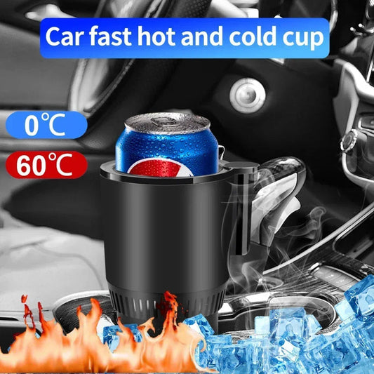 12V Smart Car Cup Warmer & Cooler – Digital Temp Display, 36W | Hot & Cold Beverage Holder
