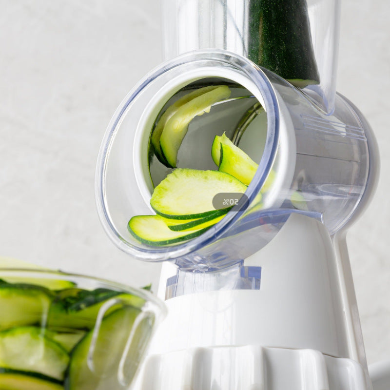 3-in-1 Vegetable Slicer & Grater – Manual Mandolin Cutter Round Chopper for Potato & Kitchen Use