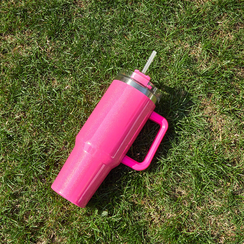 Large Capacity Double-Layer Stainless Steel Vacuum Insulation Cup – Portable Hot & Cold Water Bottle