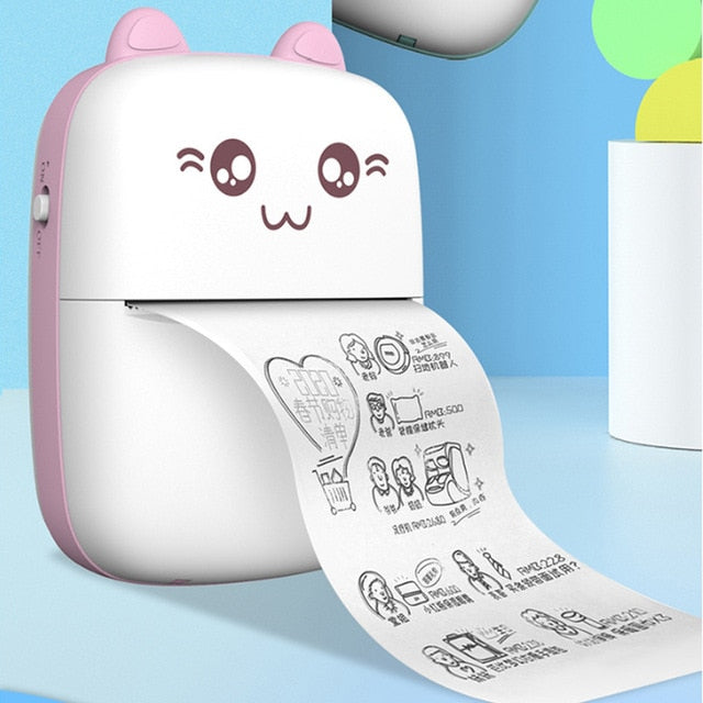 Mini Bluetooth Pocket Printer – 200DPI Inkless | Photos, Notes & Labels | iOS & Android | Pink & Green