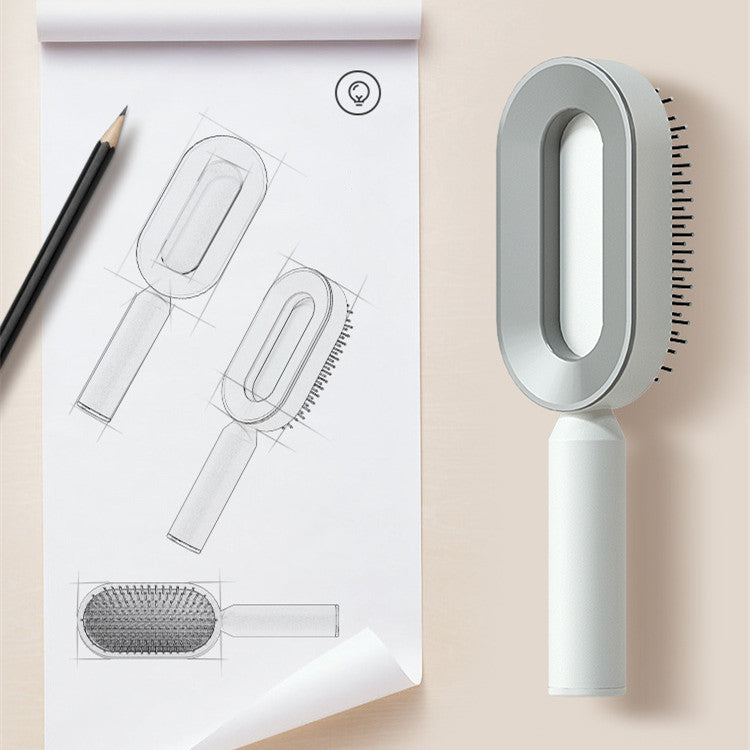 Self-Cleaning Hair Brush – One-Click Hair Release Airbag Scalp Massage Comb
