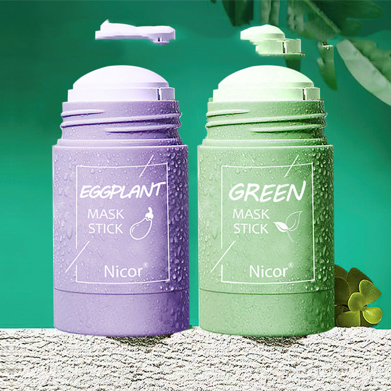 Green Tea & Eggplant Clay Stick Mask – Oil Control, Acne Care & Deep Pore Cleansing | 40g