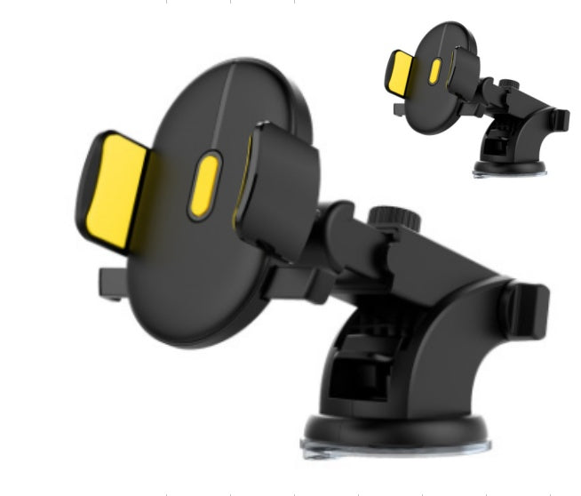 Telescopic Car Phone Holder – 360° Rotation | Super Sticky Suction Cup | Fits 3.5-7" Phones
