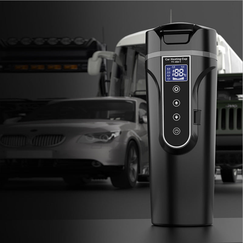 Smart Electric Heating Cup – 400ml 304 Stainless Steel | Boils Water in 20-30 Min | Car & Home