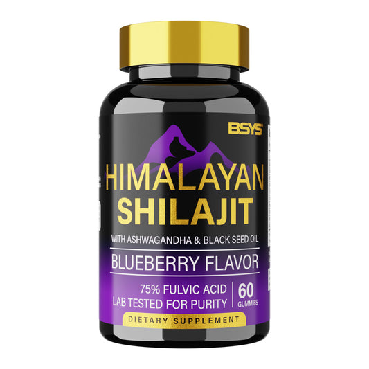 BSYS Shilajit Gummies – Natural Energy & Vitality Support Supplement (60 Chewables)