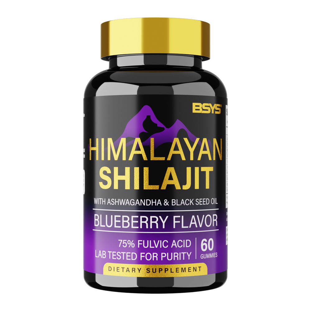 BSYS Shilajit Gummies – Natural Energy & Vitality Support Supplement (60 Chewables)