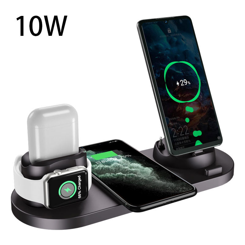 6-in-1 Wireless Fast Charging Dock Station – iPhone, Watch & AirPods Charger