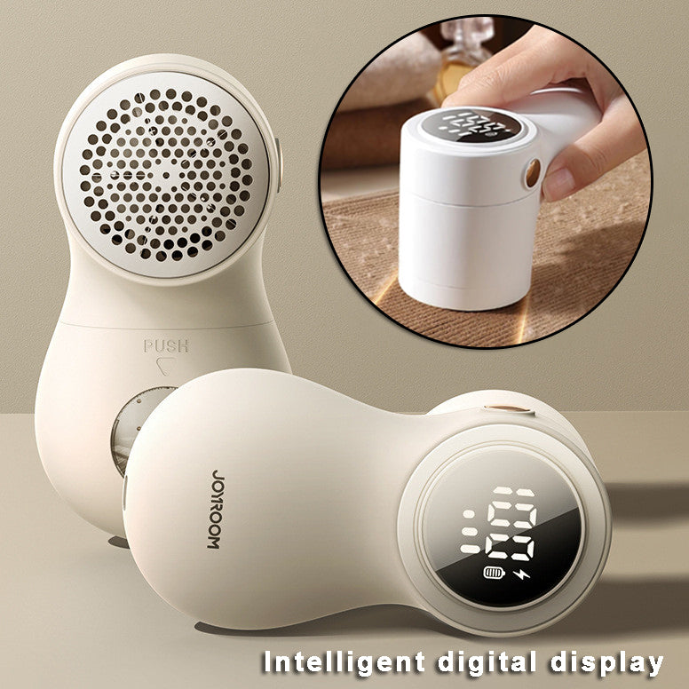 Smart LED Electric Lint Remover – 6-Blade USB Rechargeable Fabric Shaver with Vortex Suction