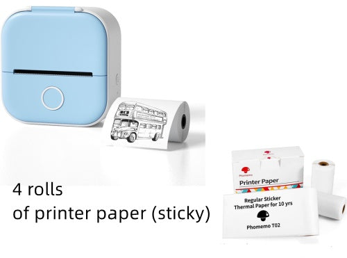 Portable Bluetooth Mini Thermal Printer – Wireless Label & Photo Printer