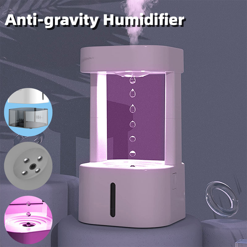 Creative Anti-Gravity Water Drop Humidifier – Quiet Mist Spray for Bedroom & Office (580ML Tank)