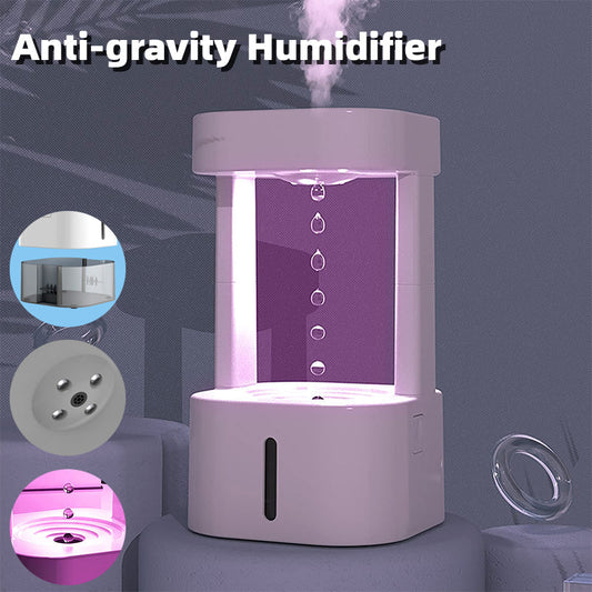 Creative Anti-Gravity Water Drop Humidifier – Quiet Mist Spray for Bedroom & Office (580ML Tank)