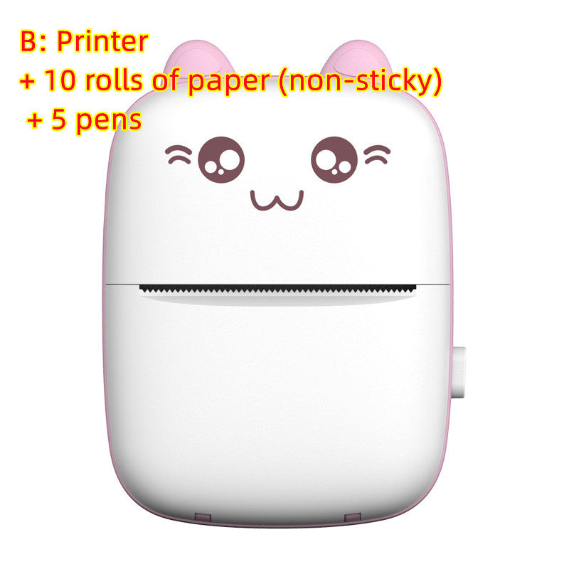 Mini Bluetooth Pocket Printer – 200DPI Inkless | Photos, Notes & Labels | iOS & Android | Pink & Green