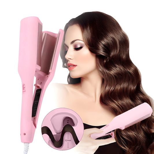 32mm Deep Wave Hair Curler – Fast Heating Styling Wand with 4 Temperature Settings