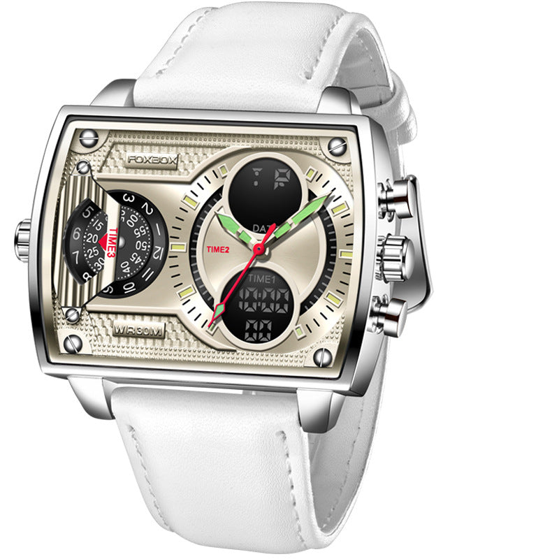 Quartz Dual Display Watch – Multi-Function Digital & Analog Wrist Watch for Men