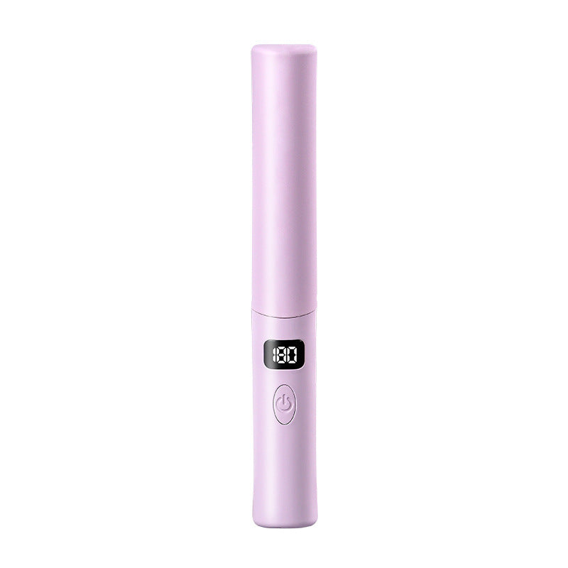 LCD Cordless Hair Straightening Comb – USB Rechargeable Wireless Styling Brush | Pink, Blue & Purple
