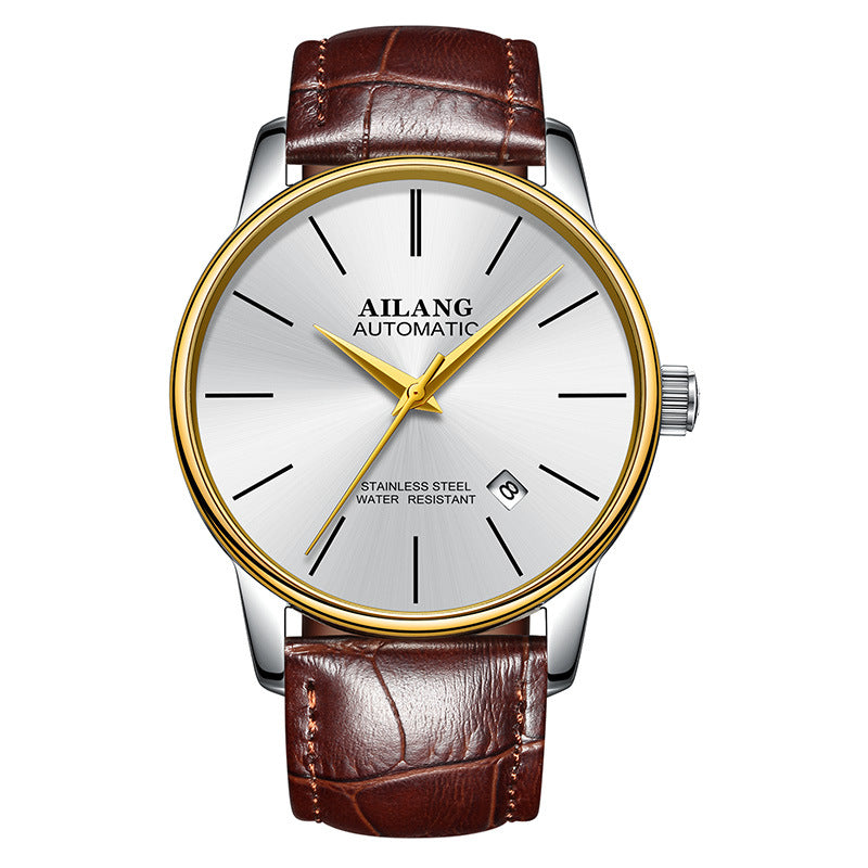 Luxury Men's Automatic Mechanical Watch – Sapphire Crystal, Compass & 3ATM | 18 Colors