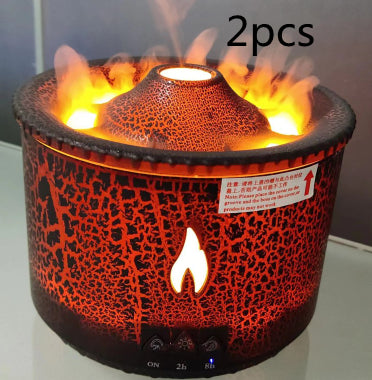Ultrasonic Volcano Aroma Diffuser – Jellyfish Flame Essential Oil Humidifier for Home & Bedroom