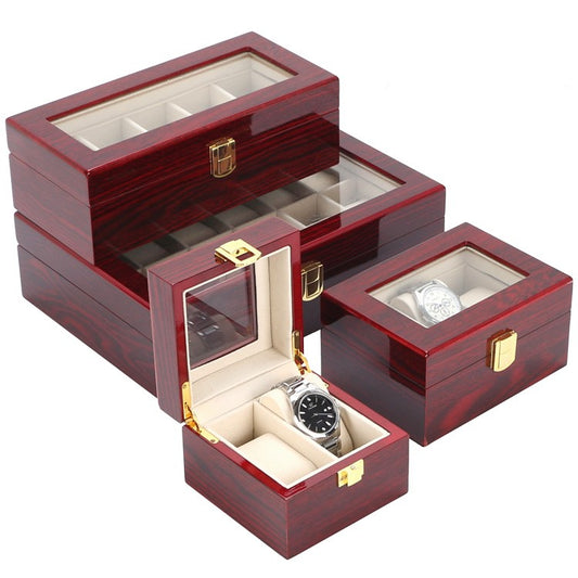 Luxury Wooden Watch Storage Box – 2, 3, 5 or 12 Slot Elegant Display Organizer Case