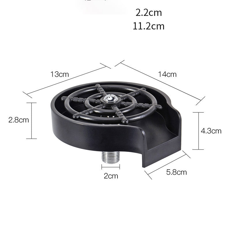 Bar Counter Cup Washer Sink – High Pressure Automatic Faucet Glass Rinser for Coffee Pitcher & Cups