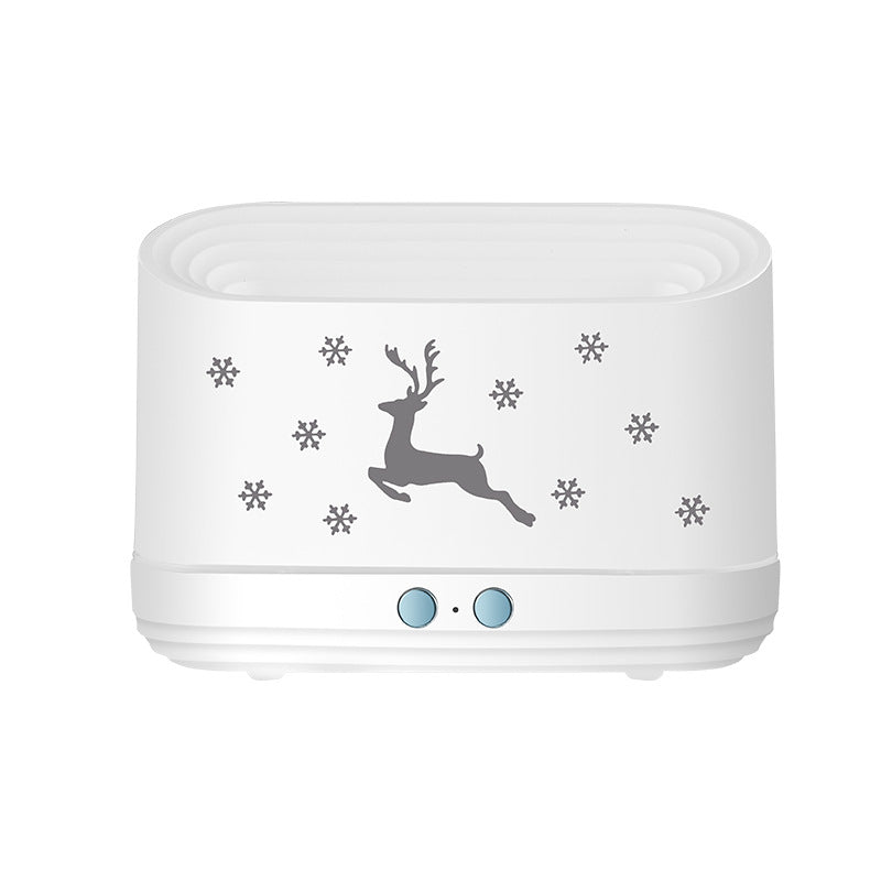 Elk Flame Humidifier Diffuser – Mute Atmosphere Lamp & Cool Mist Maker for Home Decor