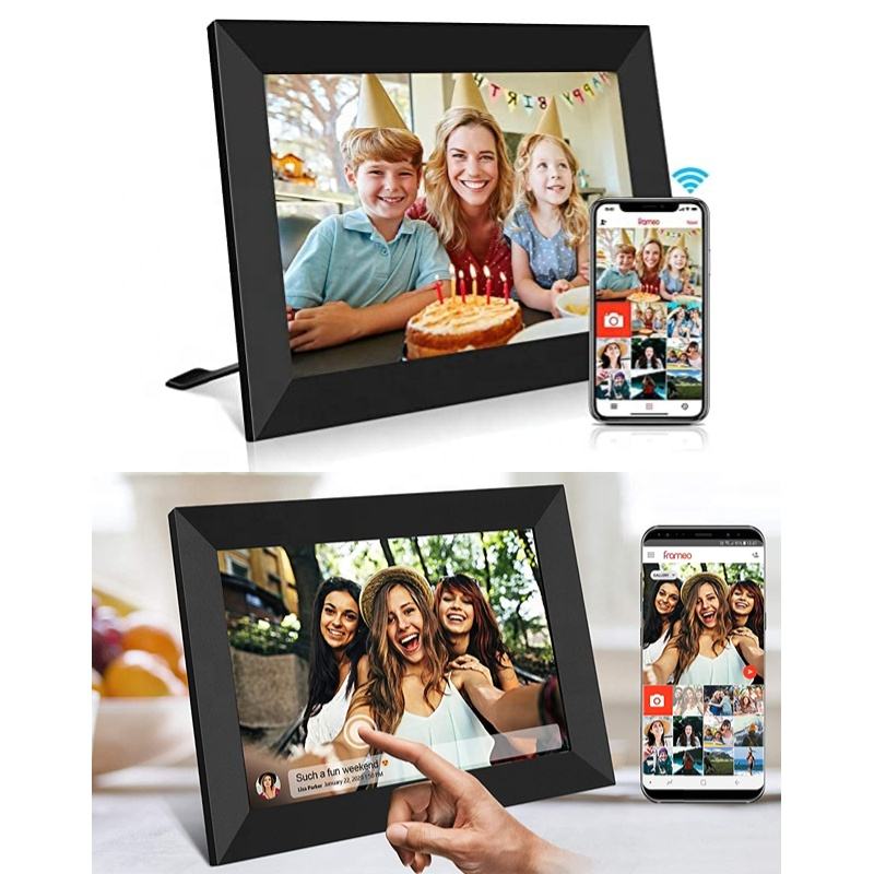Smart WiFi Digital Photo Frame – 10.1" Touch Screen, Auto-Rotate & App-Controlled