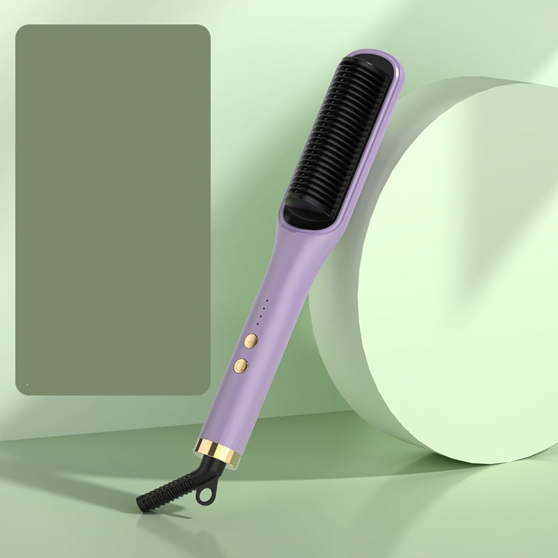 Anion Hair Straightening & Curling Brush – Fast Heating Styling Comb | 7 Colors | US/UK/EU/AU