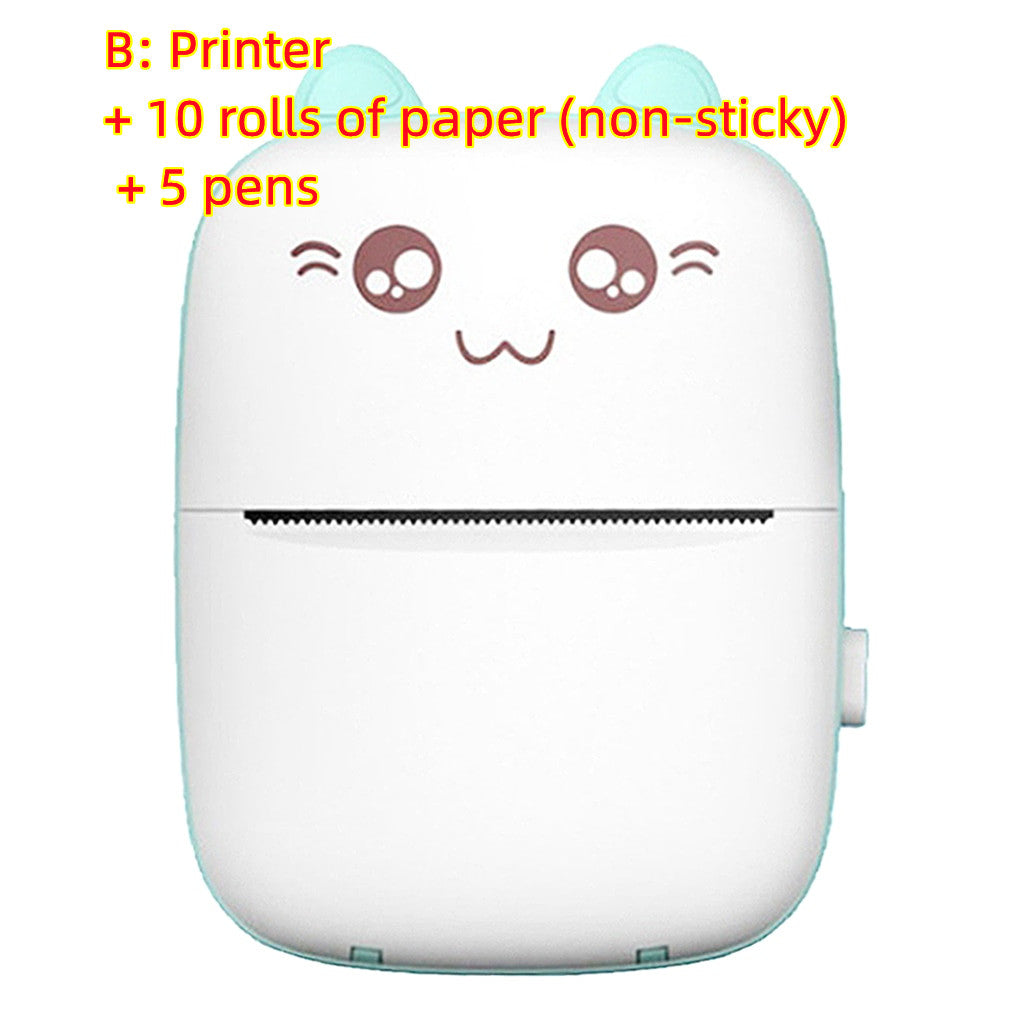 Mini Bluetooth Pocket Printer – 200DPI Inkless | Photos, Notes & Labels | iOS & Android | Pink & Green