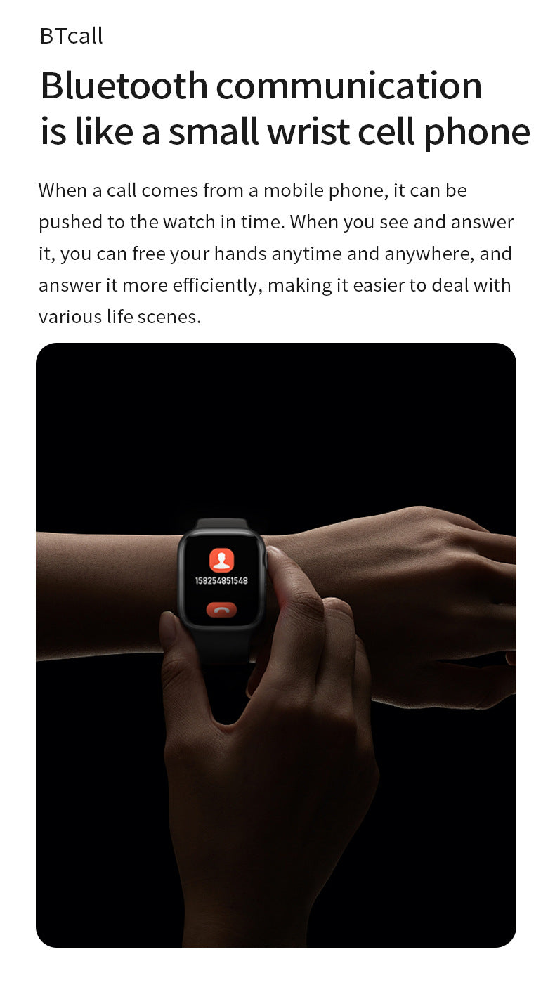 Bluetooth Smart Watch – NFC, Wireless Charging, Calls, Heart Rate & Blood Oxygen Monitor
