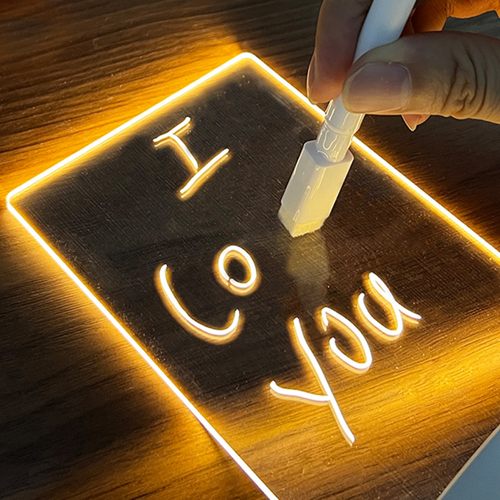 Creative LED Note Board Night Light – USB Message Board Lamp with Pen for Bedroom & Gift Decor