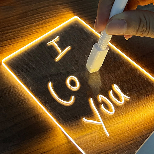 Creative LED Note Board Night Light – USB Message Board Lamp with Pen for Bedroom & Gift Decor