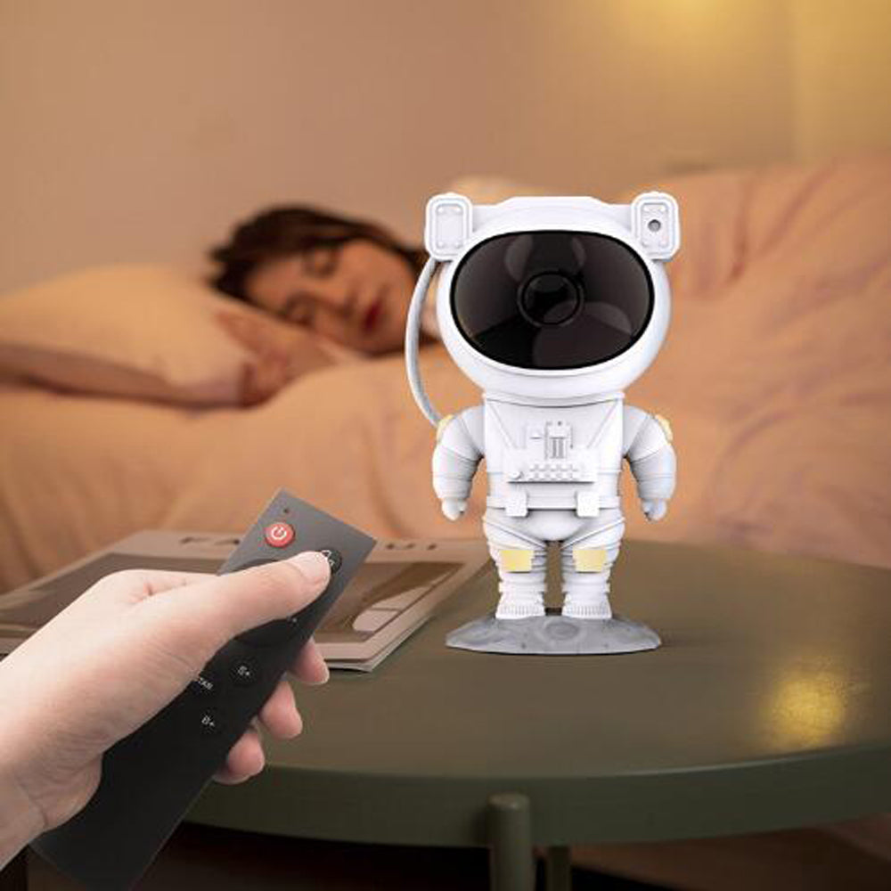 Astronaut Galaxy Star Projector Lamp – USB Night Light for Bedroom Atmosphere