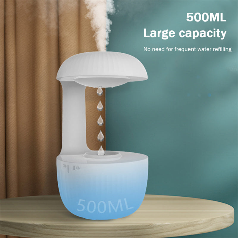Anti-Gravity Air Humidifier – Mute Countercurrent Cool Mist Maker with Levitating Water Drops