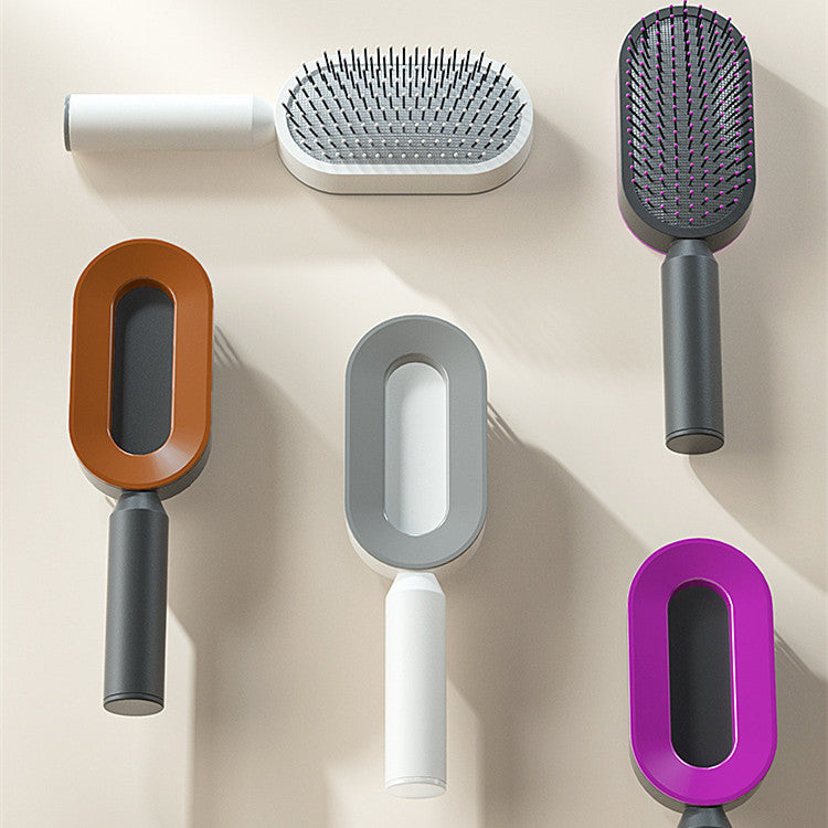 Self-Cleaning Hair Brush – One-Click Hair Release Airbag Scalp Massage Comb