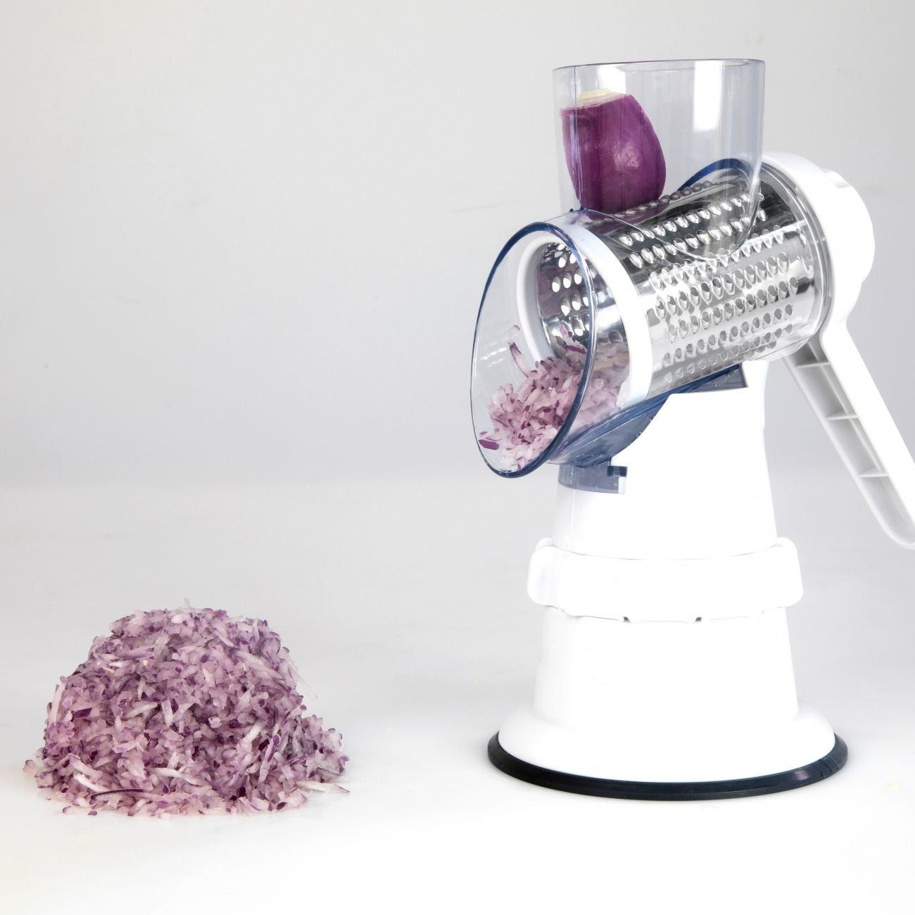 3-in-1 Vegetable Slicer & Grater – Manual Mandolin Cutter Round Chopper for Potato & Kitchen Use