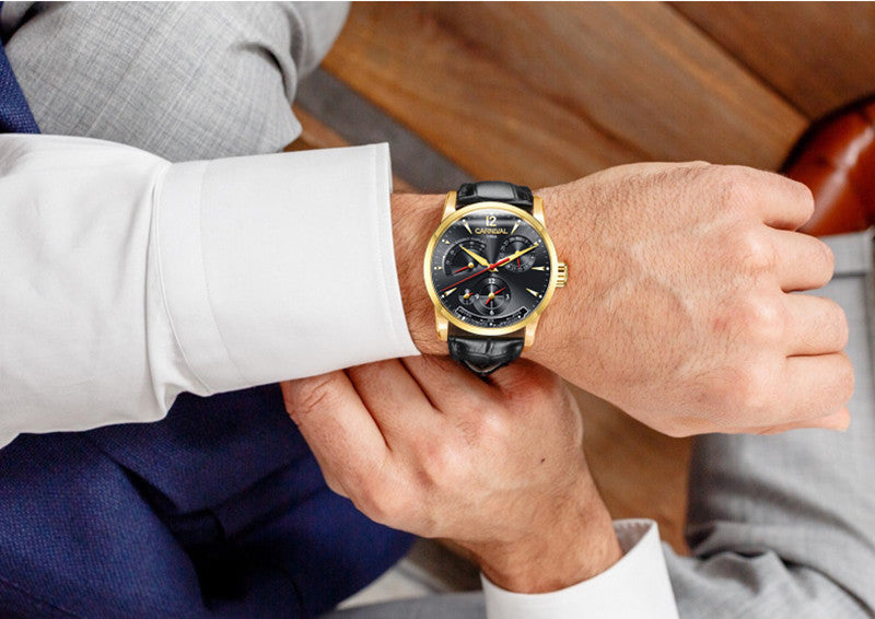 Carnival Automatic Mechanical Watch – Luxury Skeleton Wrist Watch for Men
