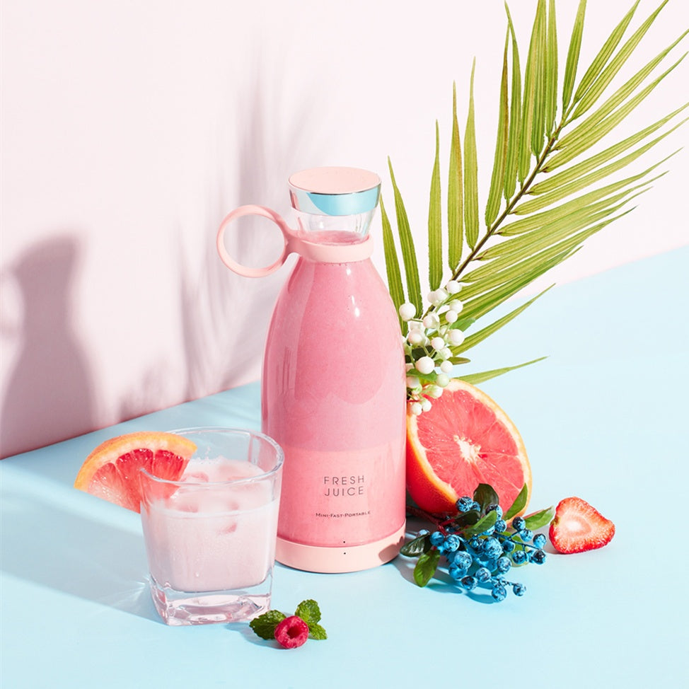 Portable USB Juicer Blender – 350ml-420ml Mini Smoothie Cup | 4-Blade CS+C Technology