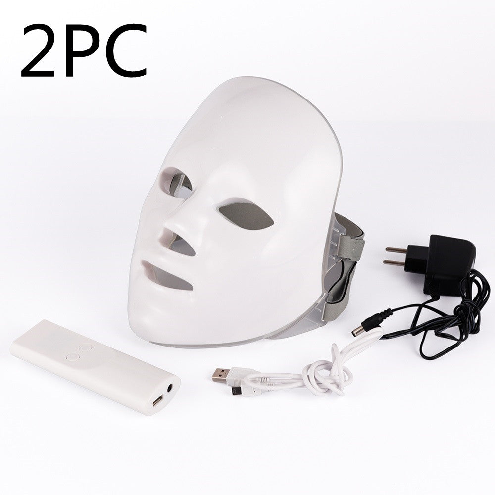 7-Color Photon LED Beauty Mask – 330 LEDs, 10 Intensity Levels & Timer | Professional Skin Rejuvenation Device